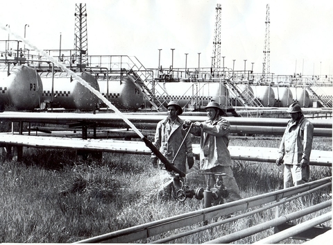 Противопожарные учения на Полоцкой ГНС, 1980-е годы